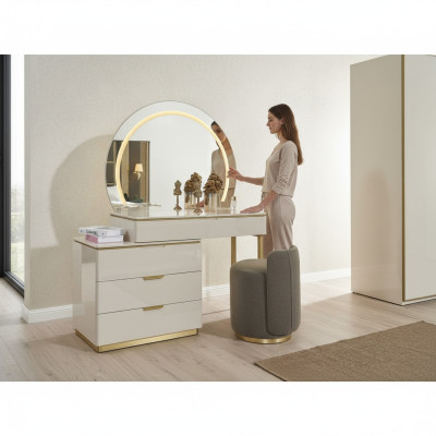Makeup table set console mirror bedroom furniture design stool set new