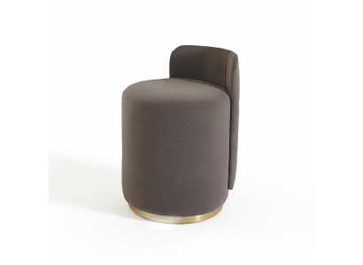 Designer armchair luxury ottoman vanity stool round upholstered chair bench