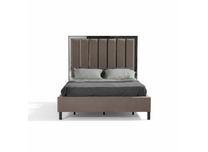 Bed Design Bed Upholstery Bedroom Hotel Design Double Bed Metal Taupe New