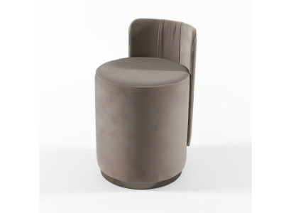 Designer armchair luxury ottoman dressing table stool round upholstered chair brown bench