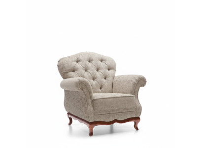 Chesterfield single-seater sofa armchair couch upholstered furniture textile fabric