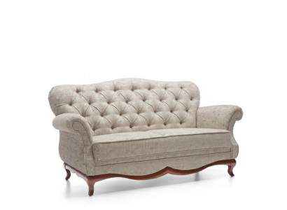 Two-seater Chesterfield couch sofa furniture living room fabric seat cushion