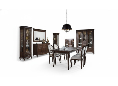 9-piece dining room set suite table dresser mirror display cabinet cupboard