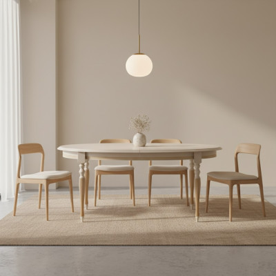 Classic dining table oval tables dining room table wood furniture luxury new