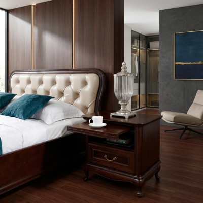 Hotel nightstand bedroom serving drawer console table wood