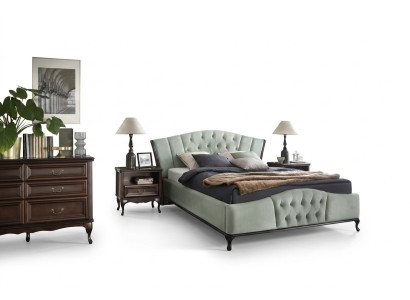 Green Chesterfield bed with wood bedroom furniture beds royal