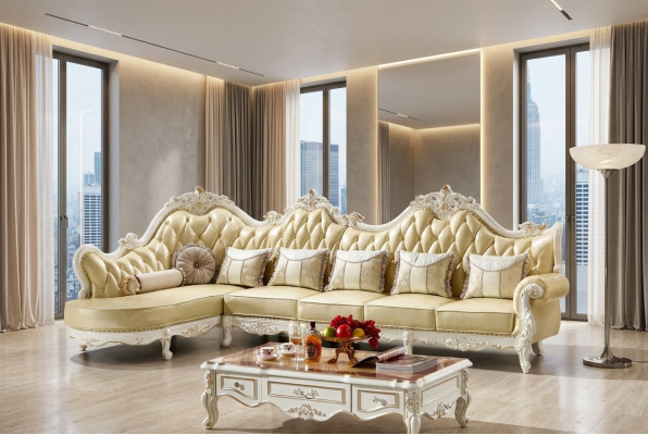 Classic Chesterfield Couch Sofa Upholstery Set Corner Sofa Baroque Corner