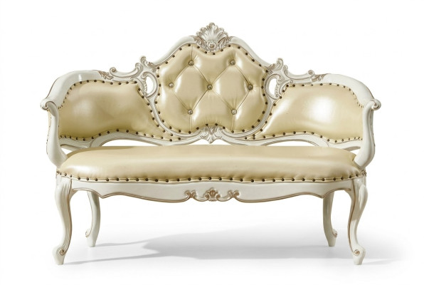 Bank Chesterfield Upholstered Sofa Leather Sofa Royal Bench Couch