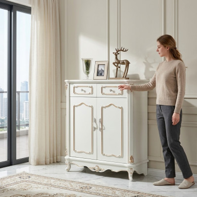 Dresser drawers wood sideboard cabinet cabinets white dressers living room