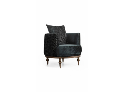 Round chair luxury upholstery design textile 1-seater furniture furniture