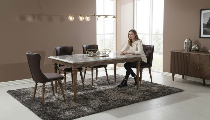 Dining table wood 180x100 dining room brown dining tables furniture new