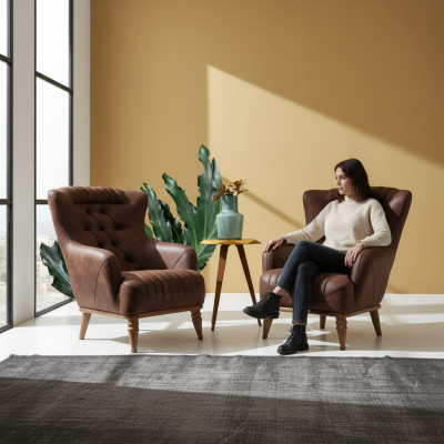 Luxury Furniture Design Armchair Modern Design Armchair Brown Living Room New