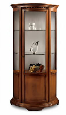 Luxury glass cabinets, brown display cases, classic Italian furniture