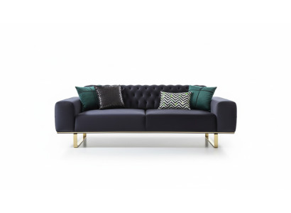 Modern sofa, 4-seat design, living room upholstery, wood upholstery, modern luxury