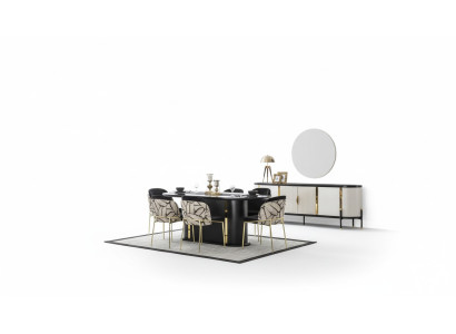 Luxury Dining Room Dining Set 8-piece Set Dining Group Chair Set Furnishings