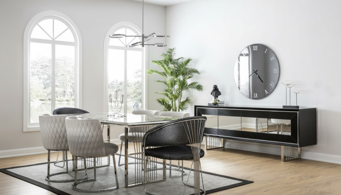 Dining group, dining room suite, dining table set, sideboard, luxury furniture, 4 chairs, table.