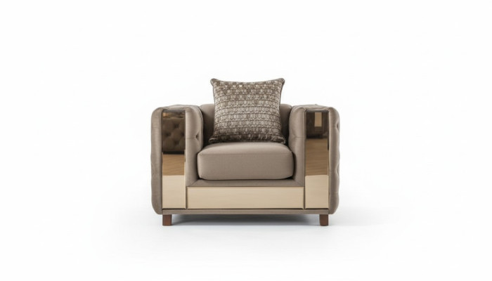 Luxury Chesterfield Armchair Single Seater Classic Couch Furniture Sofa 1-Seater