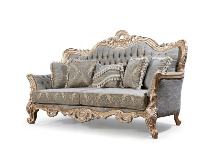 Chesterfield 3-Seater Designer Sofa Luxury Upholstered Sofas Couches Fabric Textile