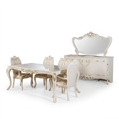 Dining room set table + 4 chairs dining chair sets tables group set 5 pcs.