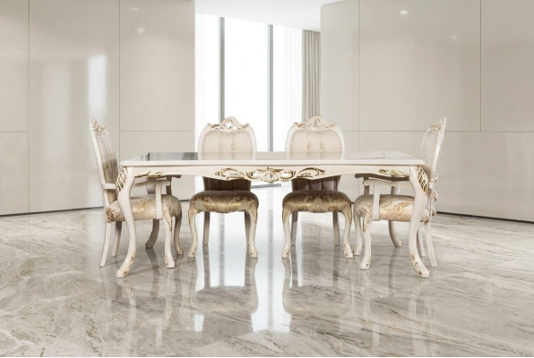 Classic dining table beige design table wood tables furniture living room
