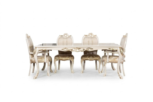 Classic dining table beige design table wood tables furniture living room