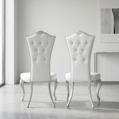 Chesterfield upholstered chair chairs complete set of 6 seat textile