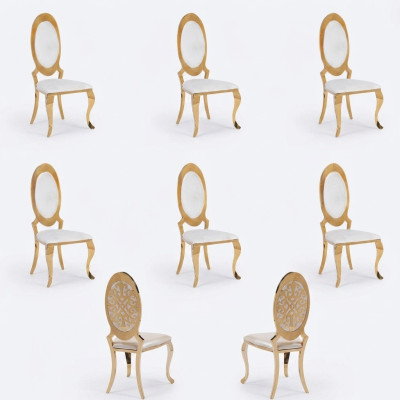 Chair 6x Group Armchair Chairs Set Luxury Textile New Dining Room