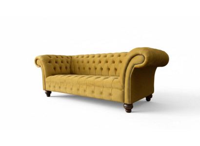 Chesterfield 3-seater designer sofa couch upholstery sofas couches fabric