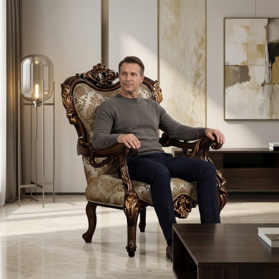 Baroque armchair, couch, sofa, furniture, furnishing, couches, sofas, chair, velvet