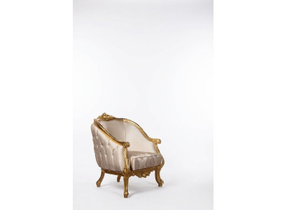 Chesterfield Round Chair Couch Upholstered Furniture Seating Sofa Single Seater
