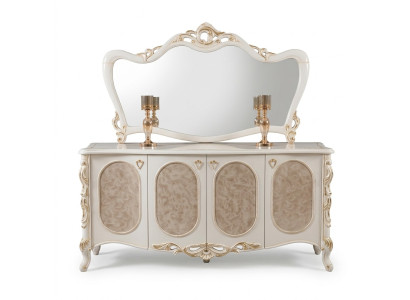 Luxury furniture living room sideboard with mirror design console sideboard wood