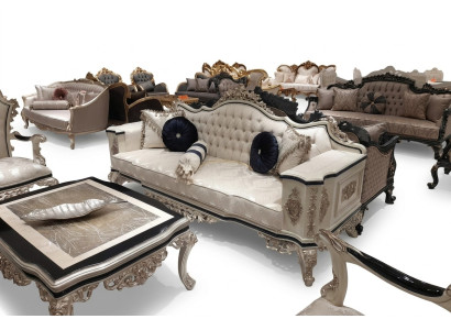 Chesterfield Sofa Couch 3-Seater Couch Upholstered Furniture Three-Seater White New