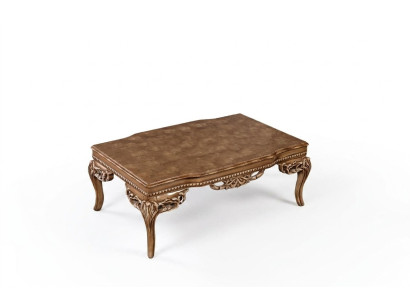 For living room Art Deco coffee table made of wood light color carved legs new