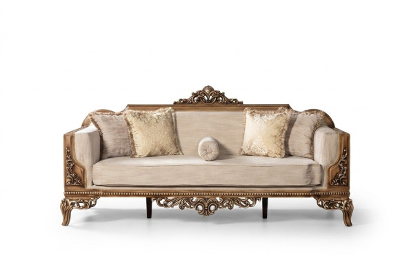 Modern three-seater couch upholstered furniture sofa baroque rococo sofas couches velvet