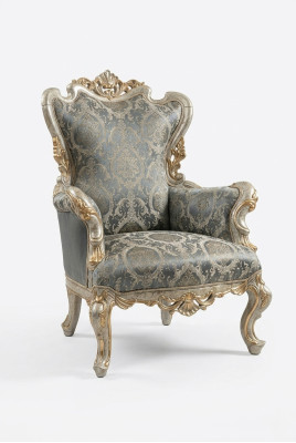 Classic Throne Armchair Furniture Baroque Armchair Chesterfield Velvet Chair