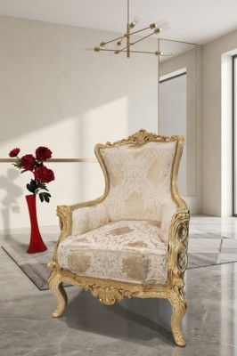 Classic throne armchair chair furniture baroque armchair chesterfield velvet