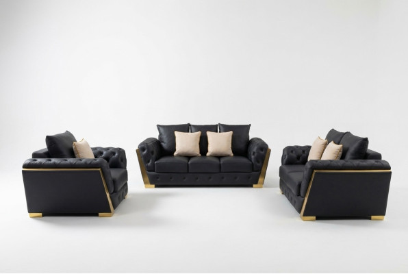Chesterfield 3+2+1 Sofa Set Couch Furniture Sofa Couches Set 3-piece