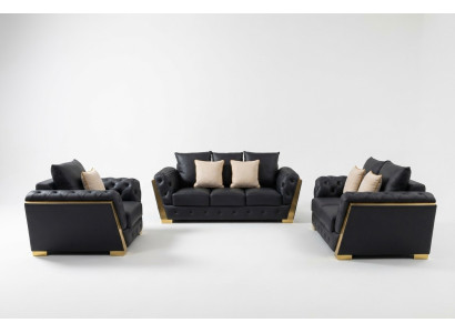 Chesterfield 3+2+1 Sofa Set Couch Furniture Sofa Couches Set 3-piece