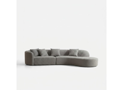 Gray five-seater luxury sofa large living room set modern furniture new