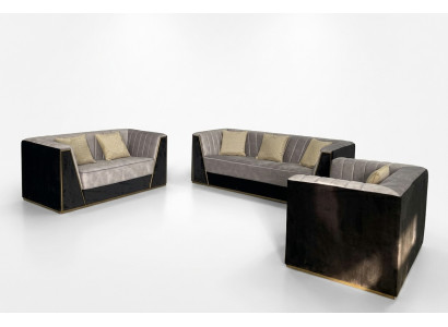 Medusa Seating Furniture Couch Set Fabric Sofa Couches Furniture Furnishings 3-piece