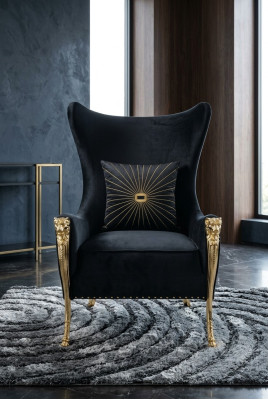 Luxury armchair couch upholstery furniture single seater couches sofa wingback chair