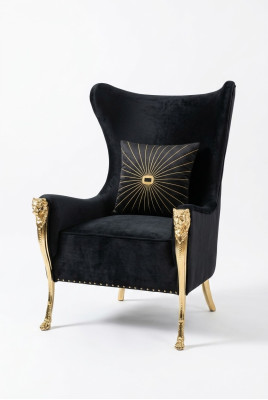 Luxury armchair couch upholstery furniture single seater couches sofa wingback chair