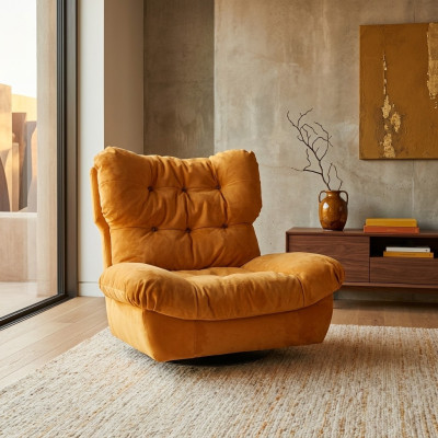 Recliner Swivel Chair Single Seater Relax Couch Furniture Textile Fabric