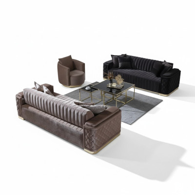 Chesterfield sofa set couch upholstery set 3-piece set sofa couch velvet
