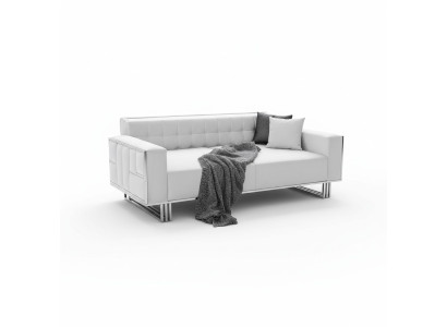Adjustable Multifunction Couch Sofa Two-Seater Design Sofas White