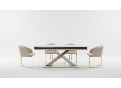 Column table dining set table with 6x chairs dining room chairs 7-piece set