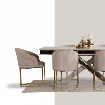 Luxury dining table chair, armchair, furniture, furnishings, seat cushion, chairs