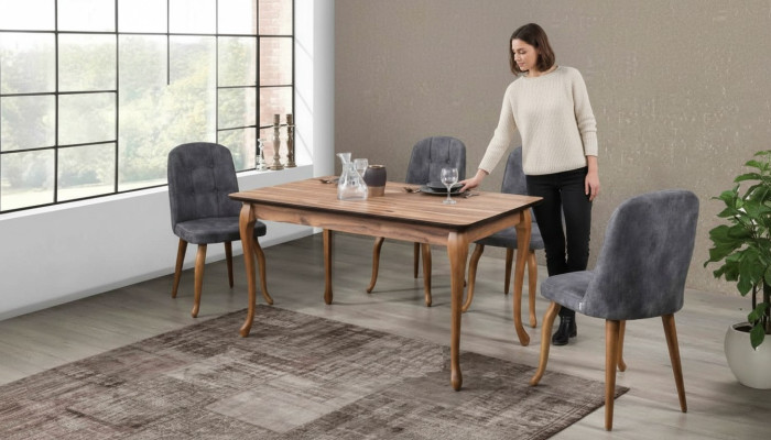 Dining room dining table set dining suite seating furniture set dining room sets with 4 chairs, 5-piece set