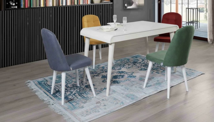 Dining room dining set furniture set seating dining table padded ensemble 5-piece set.
