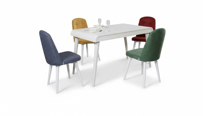 Dining room dining set furniture set seating dining table padded ensemble 5-piece set.